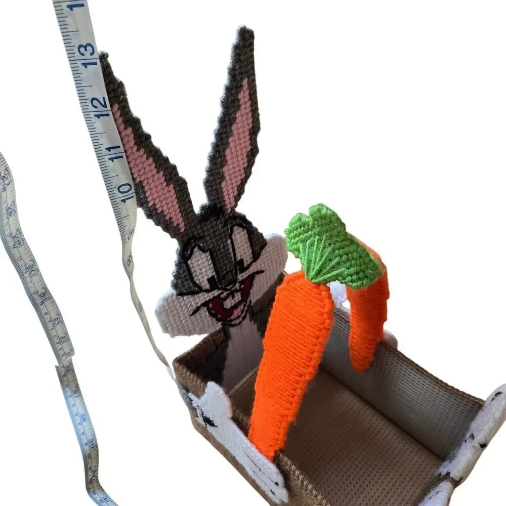 Plastic Yarn Looney Tunes Bugs Bunny Basket Easter Bunny Carrots